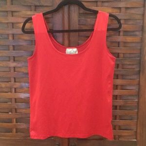 Deep red dressy tank/shell - M